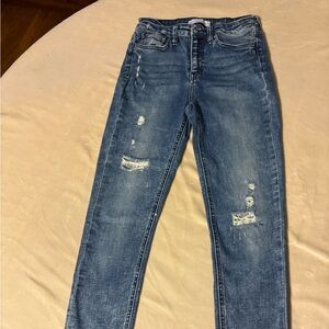 Flying Monkey Blue Distressed Skinny Jeans